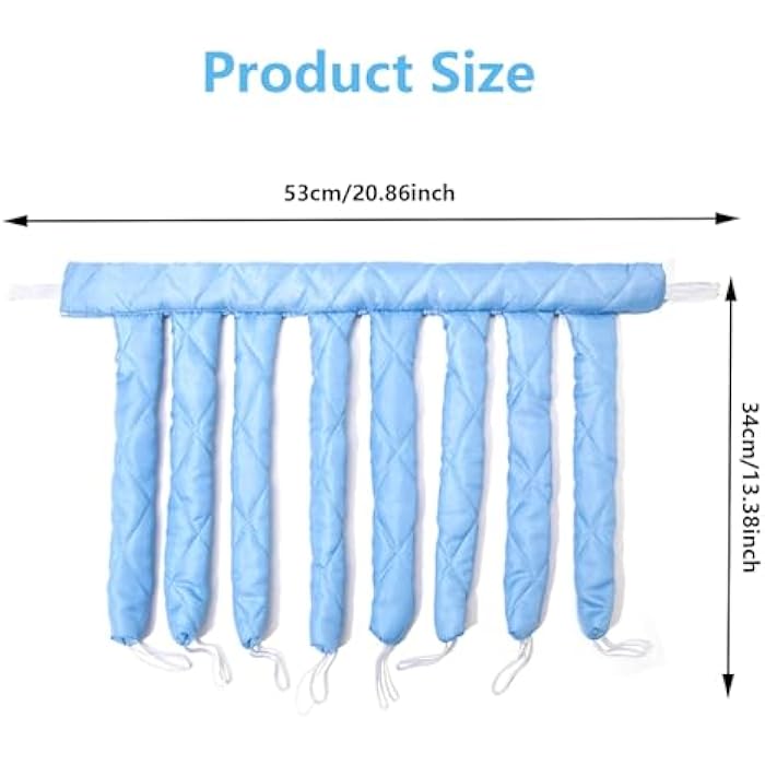 Plexaris Octopus Heatless Curls, Heatless Curler For Women, Heatless Hair Curler With Octopus Satin Design Headband, Heatless Curls Headband For Women Long Hair Styling Sleeping Overnight, Blue - Image 2